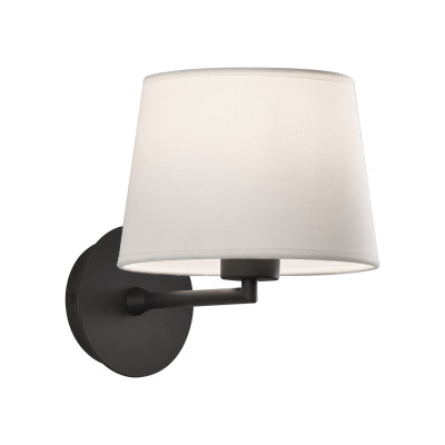 ACB - Tissue - Stilo AP - Wall lamp with textile lampshade - Black / white - LS-AC-A8202080N