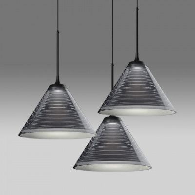 Artemide - Conical Collection - Look at Me 35 Cluster - Chandelier three light - Black - LS-AR-1453010APP - Warm white - 3000 K - Diffused