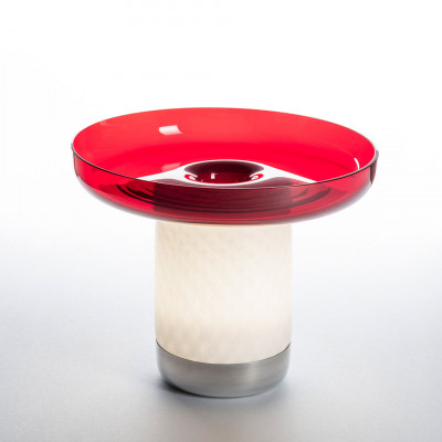 Artemide - Mushroom - Bontà piatto TL - Led table lamp portable with USB - White/Red - LS-AR-0150140A - Super warm - 2700 K - Diffused