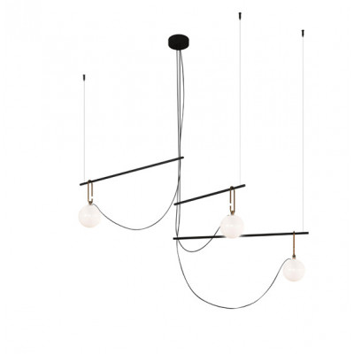 Artemide - NH - NH S3 14 SP - Desing chandelier with three bright spheres - Brass - LS-AR-1276010A