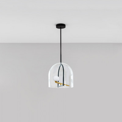 Artemide - Yanzi - Yanzi SP LED - Modern chandelier with blown glass diffuser - Brass - LS-AR-1103010A - Warm white - 3000 K - Diffused
