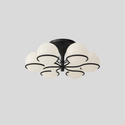 Astep - Model - Model 2042/6 PL - Round design wall and ceiling lamp - Black - LS-AS-T08-C21-M6B0