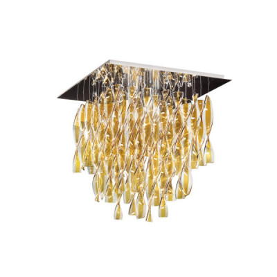 Axolight - Aura - Aura PL S - Ceiling lamp with twisted pendants - Amber - LS-AX-PLAURAPXTACRE27
