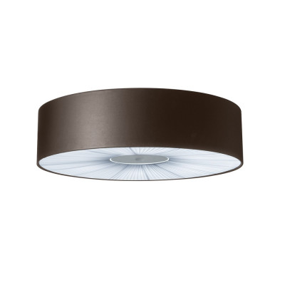 Axolight - Skin&Velvet - Skin 70 PL - Ceiling lamp with lampshade in faux leather - Brown/White - LS-AX-PLSKI070E27MABC