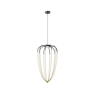 Axolight - Thin - Alysoid 43 SP LED - Chandelier with microbeads - Brass - LS-AX-SPALYS43ANOTLED - Warm white - 3000 K - Diffused