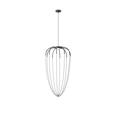 Axolight - Thin - Alysoid 51 SP LED S - Chandelier with microbeads - Nickel - LS-AX-SPALY51PANNILED - Warm white - 3000 K - Diffused