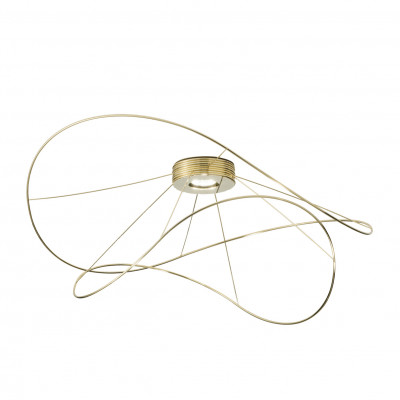 Axolight - Thin - Hoops 2 PL LED - Ceiling lamp with 2 circles - Gold - LS-AX-PLHOOPS2ORORLED - Warm white - 3000 K - Diffused