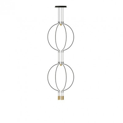 Axolight - Thin - Liaison Double L4 SP LED - Design chandelier - Black/Gold - LS-AX-SPLIADG4NEOOLED - Warm white - 3000 K - 40°