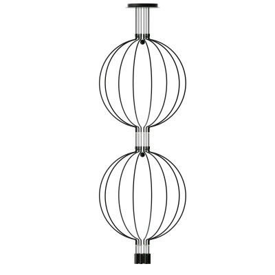 Axolight - Thin - Liaison Double L8 SP LED - Design chandelier - Black - LS-AX-SPLIADG8NENELED - Warm white - 3000 K - 40°