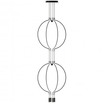 Axolight - Thin - Liaison Double M4 SP LED - Design chandelier - Black - LS-AX-SPLIADM4NENELED - Warm white - 3000 K - 40°