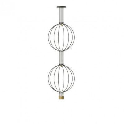 Axolight - Thin - Liaison Double M8 SP LED - Design chandelier - Black/Gold - LS-AX-SPLIADM8NEOOLED - Warm white - 3000 K - 40°