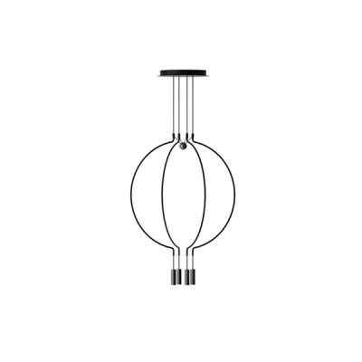Axolight - Thin - Liaison S4 SP LED - Small design chandelier - Black - LS-AX-SOLIALP4NENELED - Warm white - 3000 K - 40°