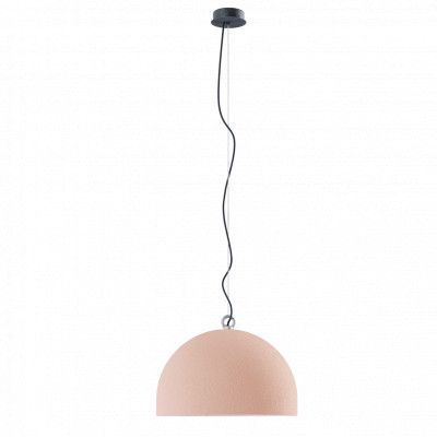 Diesel Living with Lodes - Urban Industrial - Urban Concrete Dome 50 SP - Modern dome shaped suspension lamp - Pink - LS-ST-50221-6100