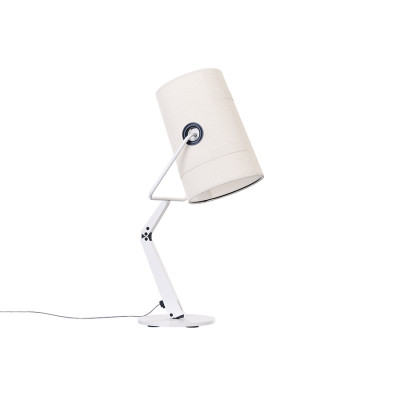 Diesel Living with Lodes - Vinyl - Fork TL - Table lamp with textile lampshade - Ivory / Ivory - LS-ST-50580-5400