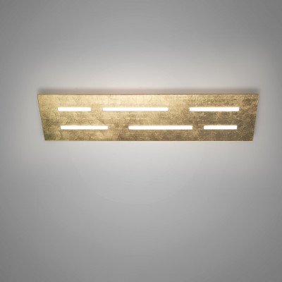 Elesi Luce - Geometrie - Aura PL Rect L LED - Large LED ceiling light - Gold foil - LS-EL-02907XXDHXPFO - Super warm - 2700 K - Diffused