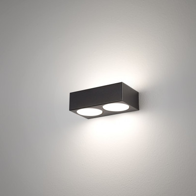 Elesi Luce - Klaro&Dado - Dado AP M - Minimal wall lamp 2 lights - Black - LS-EL-04104NRXXXXXX
