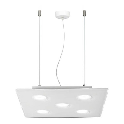 Emporium - Domino - Domino  SP5 - Design chandelier - White - LS-EM-CL599-10