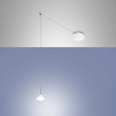 Fabas Luce - Arms - Isabella LED SP 1L - Modern chandelier with one light - White - Warm white - 3000 K - Diffused
