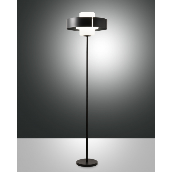 Floor lamp with adjustable outlet brightness