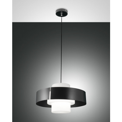 Fabas Luce - Arms - Loto SP - Lamp with metal and glass diffusor - Anthracite - LS-FL-3750-40-282