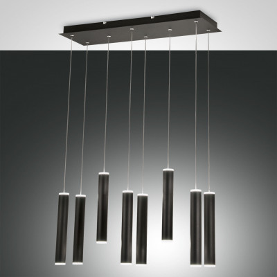 Fabas Luce - Arms - Prado SP 8L - metal chandelier 8 light - Black - LS-FL-3685-46-101 - Warm white - 3000 K