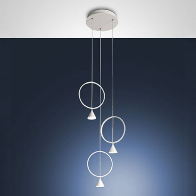 Fabas Luce - Arms - Sirio LED SP 3L - Design chandelier with three light - White - LS-FL-3388-47-102 - Warm white - 3000 K - Diffused