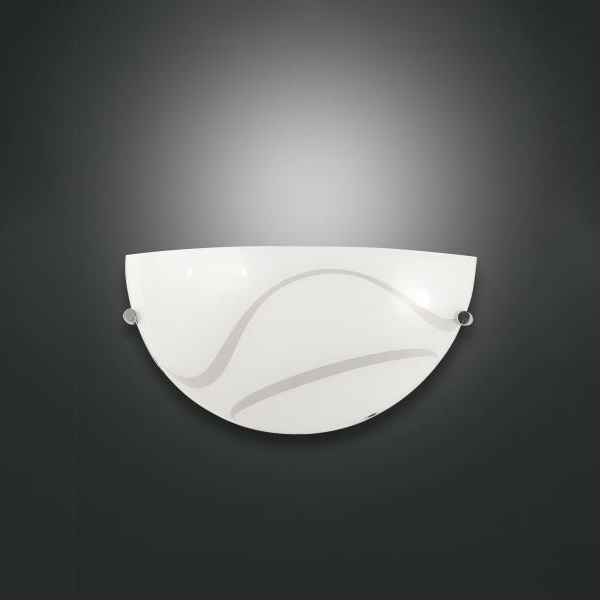 half moon wall light glass