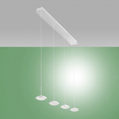 Fabas Luce - Hale - Hale SP4 LED - Modern chandelier with four lights - White - LS-FL-3255-49-102 - Warm white - 3000 K - Diffused