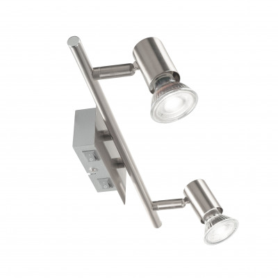 Fabas Luce - La Mia Luce - Tucson PL 2L - Ceiling light with two lights - Satin-finished nickel - LS-FL-2937-82-178