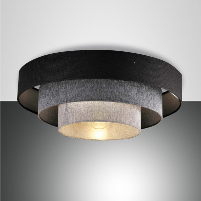 Fabas Luce - Material - Brava PL - Textile ceiling light - Grey - LS-FL-3639-65-354
