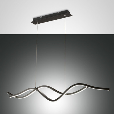 Fabas Luce - MultiLight - Sinuo SP - Linear suspension lamp - Black - LS-FL-3666-45-101 - Warm white - 3000 K - Diffused