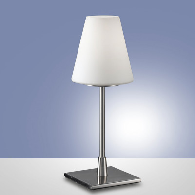 Fabas Luce - Night - Lucy Big TL - Table lamp - Satin-finished nickel - LS-FL-2653-31-178