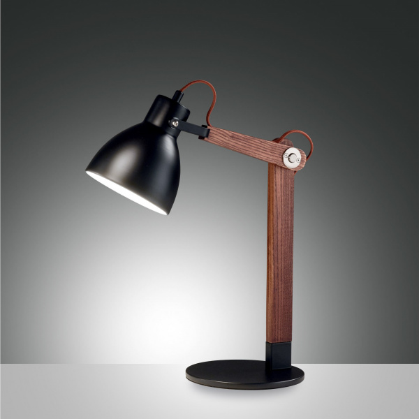 Fabas Luce Sveva Tl Wooden Abat, Vintage Style Wood Table Lamp