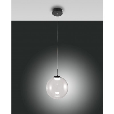 Fabas Luce - Soft - Ariel SP 1L L - Chandelier with sphere diffusor - Transparent - LS-FL-3770-45-372 - Dynamic White - Diffused