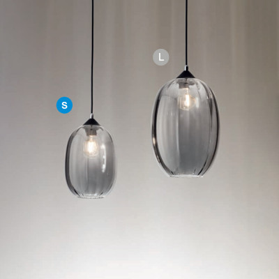 Fabas Luce - Soft - Infinity SP S - Bloe glass chandelier - Fumé - LS-FL-3519-40-126