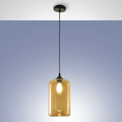 Fabas Luce - Soft - Silo SP - Bloe glass chandelier - Amber - LS-FL-3491-40-125