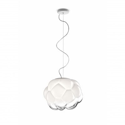 Fabbian - Cloudy&Armilla - Cloudy SP LED L - Chandelier with led - Glossy white - LS-FB-F21A02-71 - Warm white - 3000 K - Diffused