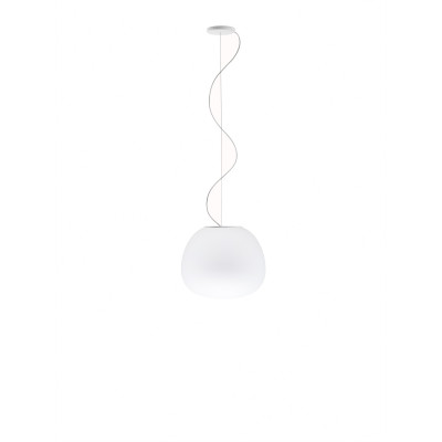 Fabbian - Lumi - Lumi Mochi SP M - White glass chandelier - White - LS-FB-F07A01-01