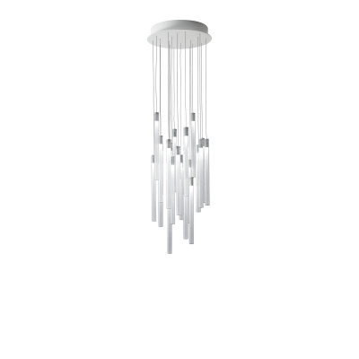 Fabbian - Multispot - Multispot Tooby-1 SP20 LED - Chandelier with 20 diffusers - Transparent - LS-FB-F32A04-00 - Super warm - 2700 K - Diffused