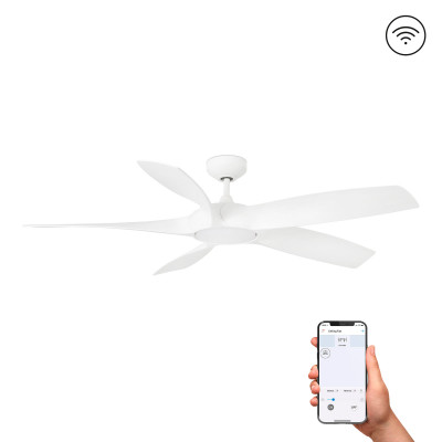 Faro - Indoor - Ceiling fans - Cocos LED VE - Fan with light - Matt White - LS-FR-33548WP - Warm white - 3000 K - Diffused