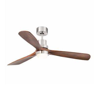Faro - Indoor - Ceiling fans - Lantau LED VE - Fan with light - Brushed nickel/Cherry Wood - LS-FR-33518DC - Warm white - 3000 K - Diffused