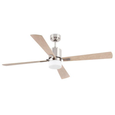 Faro - Indoor - Ceiling fans - Palk E17 VE - Fan with light - Nickel/Beige - LS-FR-33470