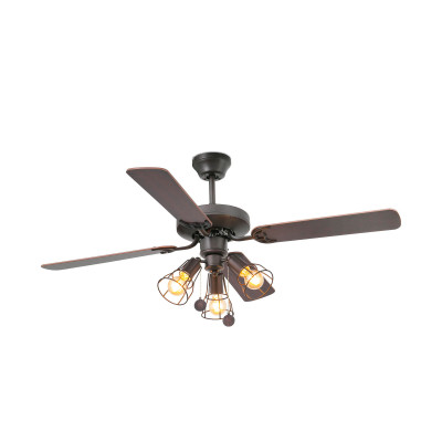 Faro - Indoor - Ceiling fans - Yakarta E27 VE - Fan with light - Brown - LS-FR-33713-13
