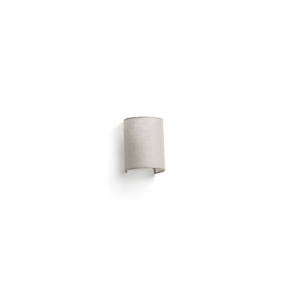 Faro - Indoor - Essential - Otton R vertical - Wall light with textile lampshade - White linen effect decoration - LS-FR-66400-101
