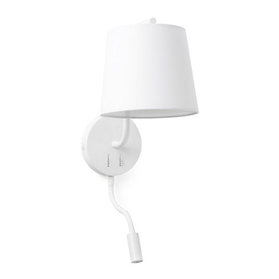 Faro - Indoor - Hotelerie - Berni AP R - Wall lamp and reading lamp - White - LS-FR-29329