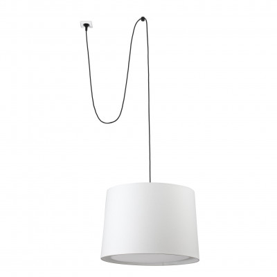 Faro - Indoor - Hotelerie - Conga SP spina - Chandelier with textile lampshade - White - LS-FR-68604-54