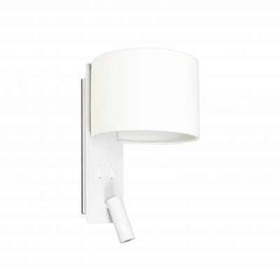 Faro - Indoor - Hotelerie - Fold-2 AP - Applique with reading lamp - White - LS-FR-64304