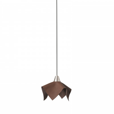 Faro - Indoor - Modern lights - Fauna SP LED - Chandelier with leather lampshade - Brown - LS-FR-66233 - Warm white - 3000 K - 60°