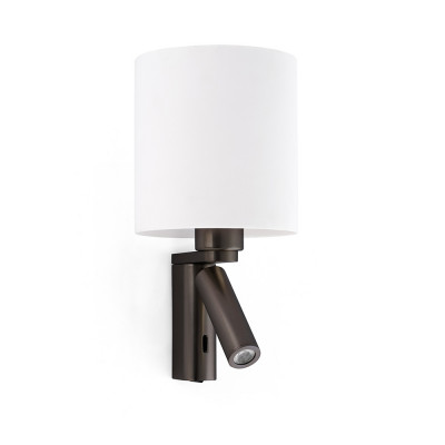 Faro - Indoor - Nit - Rob AP R - Wall lamp with reading light - Bronze - LS-FR-68496
