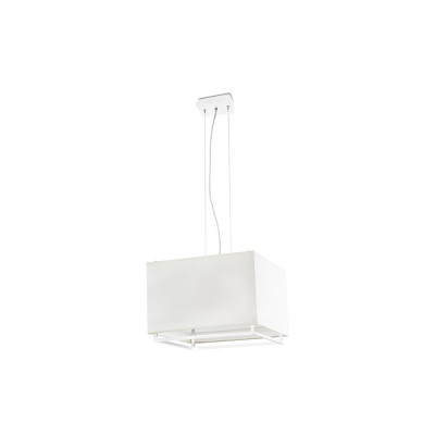 Faro - Indoor - Thana - Vesper SP S - Small chandelier with fabric shade - White - LS-FR-29988